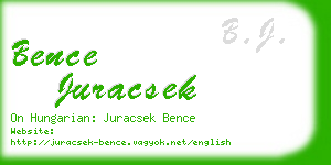 bence juracsek business card